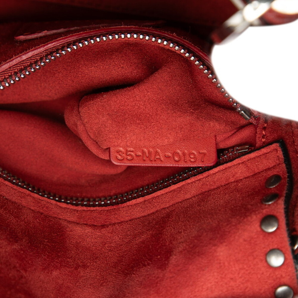 CHRISTIAN DIOR Red Leather Shoulder Bag - Picture 8 of 8